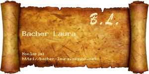 Bacher Laura névjegykártya