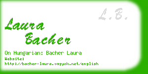 laura bacher business card